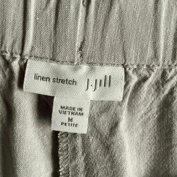J. Jill Oatmeal Linen Blend stretch Capri Pants Size Medium/ P - Picture 3 of 8